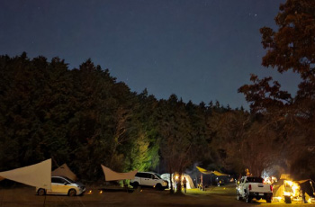 富士山の見えるキャンプ場へ。